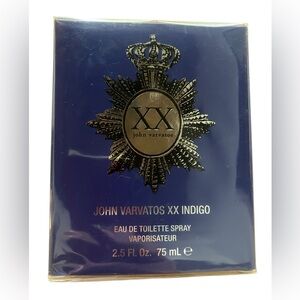 John Varvatos XX Indigo Eau de Toilette Spray 2.5 oz  New in Box Sealed
